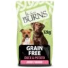 Burns Grain Free Duck & Potato Adult Dry Dog Food - 12kg By Burns