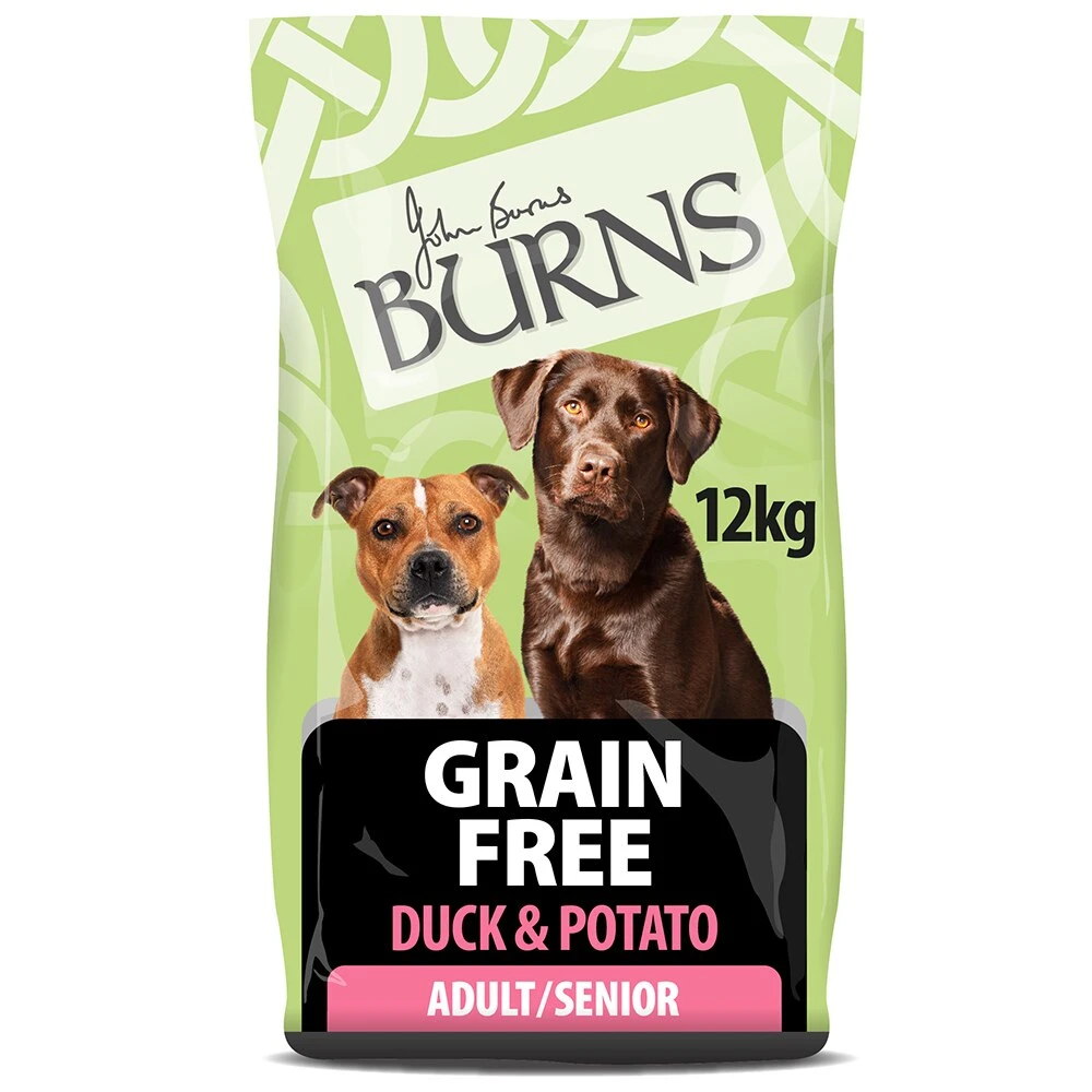 Burns Grain Free Duck & Potato Adult Dry Dog Food - 12kg By Burns 3 Burns Grain Free Duck & Potato Adult Dry Dog Food - 12kg By Burns