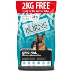 Burns Adult Original Chicken & Rice Dry Dog Food - 12kg + 2kg FREE By Burns -Deals Happy Paw Food Store Burns Original Chicken Rice 14kg 2