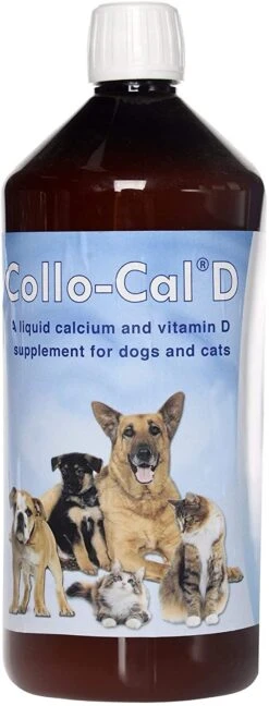 Collo-Cal D Calcium & Vitamin D Liquid Supplement For Dogs & Cats - 1 Litre By Collo