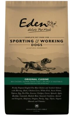 Eden 80/20 Original Cuisine Working And Sporting Dry Dog Food Small Kibble - 15Kg By Eden