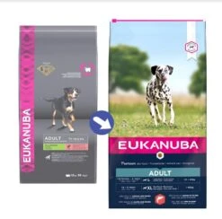 Eukanuba Adult Salmon & Barley Large Breed Dry Dog Food - 12kg By Eukanuba -Deals Happy Paw Food Store Eukanuba Adult Salmon Rice Dry Dog Food 12kg 2
