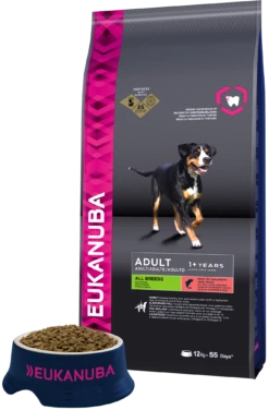 Eukanuba Adult Salmon & Barley Large Breed Dry Dog Food - 12kg By Eukanuba -Deals Happy Paw Food Store Eukanuba Adult Salmon Rice Dry Dog Food 12kg 2