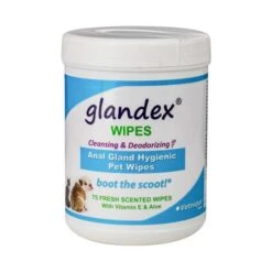 Glandex Anal Gland Hygiene Pet Wipes - 75 Pack By Glandex