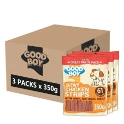 Good Boy Chewy Chicken Strips Dog Treats - 3 X 350g By Good Boy