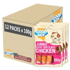 Good Boy Jumbo Chewy Twists Dog Treats - 12 X 100g By Good Boy