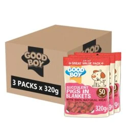 Good Boy Pigs In Blankets Dog Treats - 3 X 320g By Good Boy