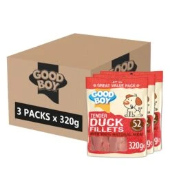 Good Boy Tender Duck Fillets Dog Treats - 3 X 320g By Good Boy