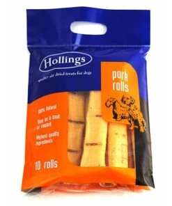 Hollings Pork Rolls Natural Dog Chews - 30 Pack By Hollings