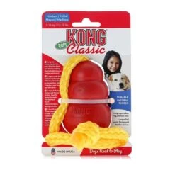 KONG Classic With Rope Dog Toy - Medium By KONG