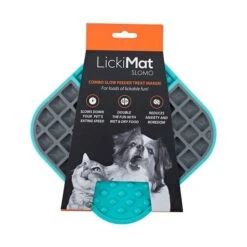 Lickimat Slomo Mat Turquoise By LickiMat -Deals Happy Paw Food Store Lickimat Slomo Mat Turquoise vetshop 1