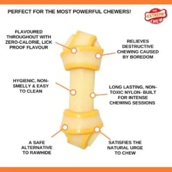 Nylabone Chew Rawhide Knot Bone Toy For Dogs- Large - Bacon Cheese Flavour By Nylabone -Deals Happy Paw Food Store Nylabone Chew Rawhide Knot Bone Toy for Dogs Large Bacon Cheese Flavour 3