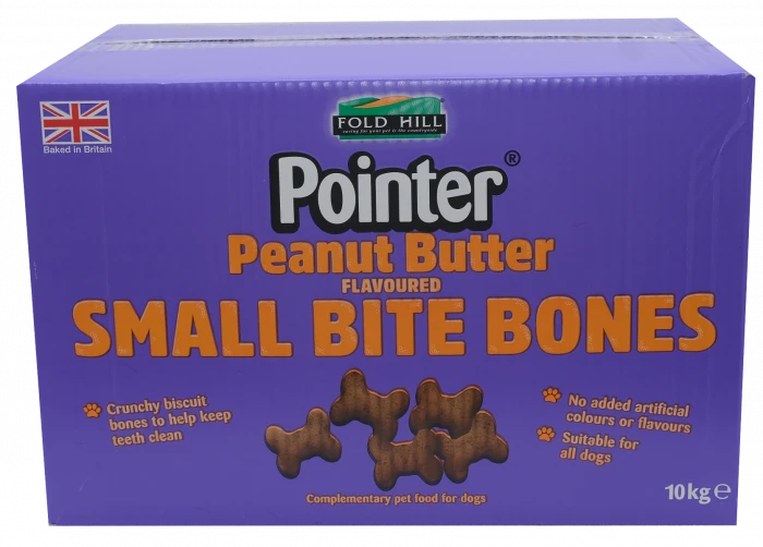 Pointer Peanut Butter Small Bite Bones - 10kg By Pointer 3 Pointer Peanut Butter Small Bite Bones - 10kg By Pointer
