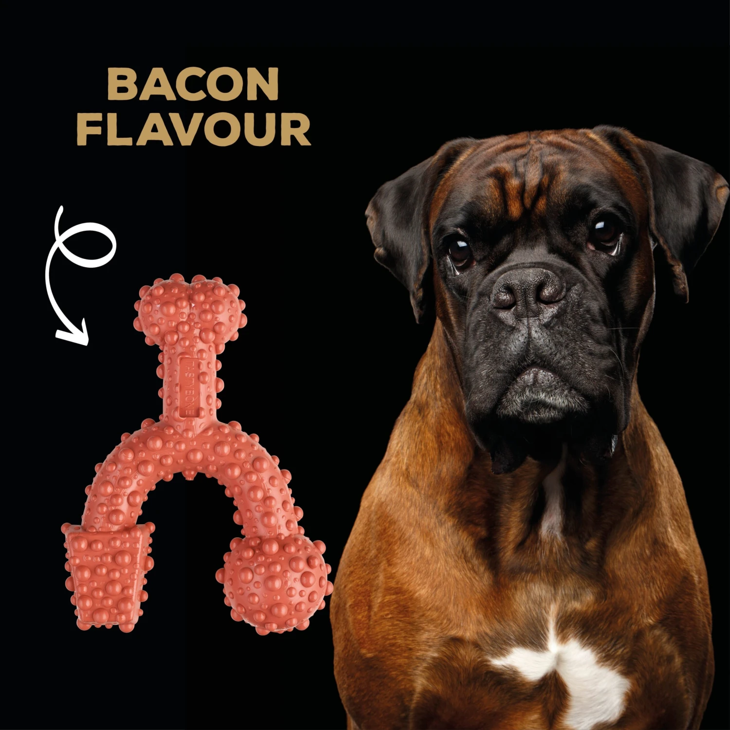 TastyBone Nylon TrioBone Bacon Flavoured Chew For Large Dogs - 426g By TastyBone 5 TastyBone Nylon TrioBone Bacon Flavoured Chew For Large Dogs - 426g By TastyBone - Image 3